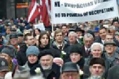 Πορεία παλαίμαχων πολεμιστών των Βάφεν SS στη Ρίγα