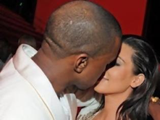 Φωτογραφία για Kim Kardashian-Kanye West: Το παθιασμένο τους φιλί στις Κάννες!