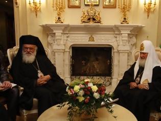 Φωτογραφία για Συνομιλίες με τον πατριάρχη Κύριλλο είχε στη Μόσχα ο αρχιεπίσκοπος Ιερώνυμος
