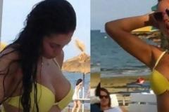 H Δήμητρα Αλεξανδράκη αναστάτωσε τους λουόμενους στη Λάρνακα!