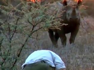 Φωτογραφία για Άνδρας έρχεται αντιμέτωπος με σπάνιο και επιθετικό μαύρο ρινόκερο - Η κατάληξη αυτής της συνάντησης, θα σας εκπλήξει… [video]