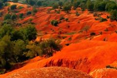 Ένα απόκοσμο κόκκινο τοπίο στην Ελλάδα... [photo+video]