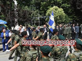 Φωτογραφία για Η πολεμική σημαία του ΤΔ 21 Μ/Κ ΣΠ στα Ελευθέρια Δράμας