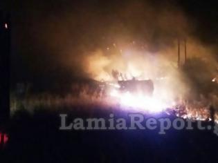 Φωτογραφία για Λαμία: Έσπειρε φωτιές το τραίνο τα ξημερώματα [photos]