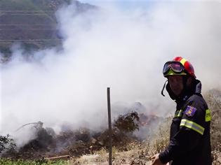 Φωτογραφία για Αίγιο:«Εμπρησμός» η φωτιά στο ΣΜΑ με 1.000 μπάλες στάχτη