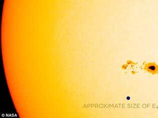 Φωτογραφία για Τεράστια κηλίδα στον Ήλιο απειλεί με «μπλακ-άουτ» τη Γη