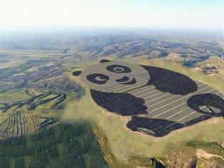 Φωτογραφία για Ηλιακό πεδίο με σχήμα Πάντα στην Κίνα!