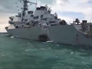 Φωτογραφία για Σύγκρουση του αντιτορπιλικού USS John S. McCain με δεξαμενόπλοιο στη Σιγκαπούρη