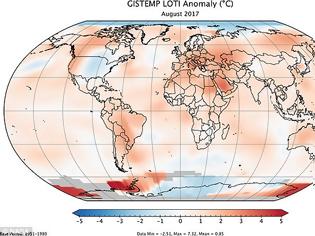 Φωτογραφία για NASA: Ο φετινός Αύγουστος ήταν ο δεύτερος πιο ζεστός εδώ και 137 χρόνια