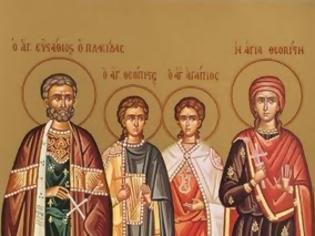 Φωτογραφία για Holy Great Martyr Eustathios Plakidas With His Wife and Children