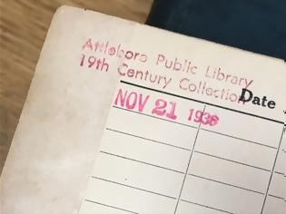 Φωτογραφία για Βιβλίο επεστράφη σε βιβλιοθήκη με καθυστέρηση περίπου 80 ετών
