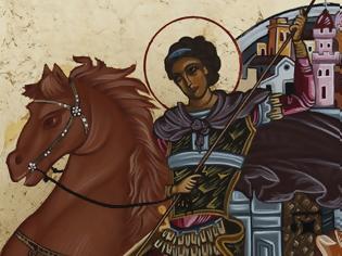Φωτογραφία για Γιατί ο Άγιος Δημήτριος απεικονίζεται καβαλάρης σε κόκκινο άλογο.
