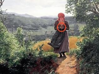 Φωτογραφία για Γυναίκα εμφανίζεται να κρατάει … smartphone σε πίνακα 150 ετών! - ΦΩΤΟ