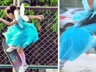 Φωτογραφία για Η 9χρονη Βραζιλιάνα που «ρίχνει» το Internet κάνοντας skate ντυμένη νεράιδα!