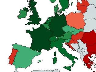 Φωτογραφία για Χάρτης: Πώς έχει αλλάξει ο πληθυσμός στις χώρες της Ευρώπης τα τελευταία εφτά χρόνια