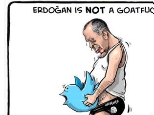Φωτογραφία για Οργή Ερντογάν για το σκίτσο Ολλανδού που τον δείχνει να «βιάζει» το μπλε πουλί του