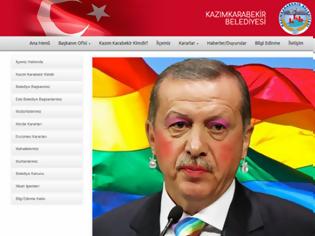 Φωτογραφία για Οι Έλληνες Anonymous «χάκαραν» τουρκική ιστοσελίδα! Ο Ερντογάν με ροζ σκιά, ρουζ και κραγιόν (ΦΩΤΟ)