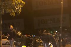Φωτος: ΙΧ αυτοκίνητο «τούμπαρε» στη Μιχαλακοπούλου