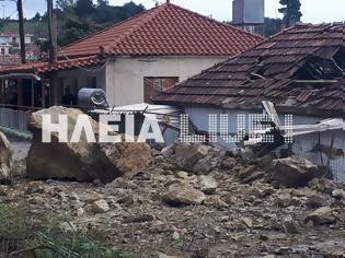 Φωτογραφία για Ηλεία Λέπρεο : Βράχοι διέλυσαν σπίτι - Η οικογένεια είχε φύγει πριν λίγες ημέρες