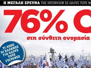 Φωτογραφία για ΔΗΜΟΣΚΟΠΗΣΗ: 76% ΟΧΙ σε σύνθετη ονομασία των Σκοπίων - Αναλυτικά όλη η έρευνα