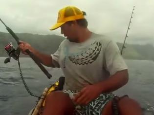 Φωτογραφία για Κι ενώ ψαρεύεις αμέριμνος με το καγιάκ σου... [Video]