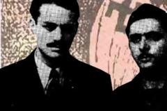 Μανόλης Γλέζος και  Απόστολος (Λάκης) Σάντας -> Οι δύο Έλληνες κατεβάζουν τη σβάστικα από την Ακρόπολη