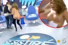 Έγδυσε τη γυναίκα του πρόεδρου της Mπαρτσελόνα on air (Video)