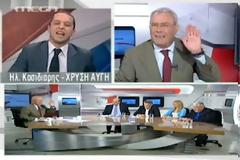 Απίστευτος καυγάς στο Μνημονιακό MEGA μεταξύ Καψή και Χρυσής Αυγής (Video)