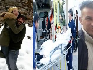 Φωτογραφία για Συγκλονίζουν οι εικόνες της εξόδου από το νοσοκομείο του πατέρα που έχασε σύζυγο και κόρη στο πολύνεκρο τροχαίο στην Κρήτη [photos+video]