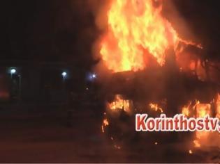 Φωτογραφία για Αυτοκίνητο τυλίχτηκε στις φλόγες στην Εθνική Αθηνών-Κορίνθου