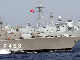 Φωτογραφία για Πλοίο του τουρκικού Ναυτικού αγκυροβόλησε στην Στρογγύλη! - Η Άγκυρα αμφισβητεί το σύμπλεγμα της Μεγίστης