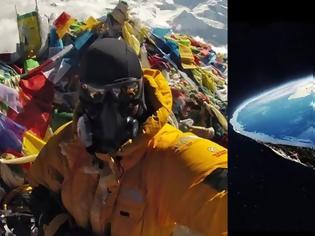Φωτογραφία για Selfie στο Έβερεστ διαψεύδει όλους αυτούς που πιστεύουν ότι η γη είναι επίπεδη