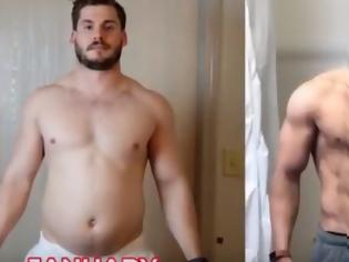 Φωτογραφία για Mε ένα εκπληκτικό βίντεο ένας άνδρας δείχνει πώς μεταμόρφωσε το σώμα του σε 12 βδομάδες