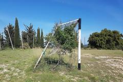 ΣΕ ΑΘΛΙΑ ΚΑΤΑΣΤΑΣΗ ΤΟ ΓΗΠΕΔΟ ΤΟΥ ΘΥΡΡΕΙΟΥ - Φύτρωσαν δέντρα (έλεος!!!) μέχρι και στα γκολπόστ!!! (Νέες Φωτογραφίες)