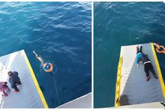 Καρέ καρέ η διάσωση της γυναίκας που βρέθηκε μέσα στη θάλασσα (5 ναυτικά μίλια νότια του Πειραιά)