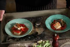 Βaccalà alla Livornese (μπακαλιάρος με ψητή ντομάτα)