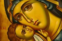 «Αν επιθυμείς να έχεις την βοήθειά μου και να ευχαριστήσεις τον Θεό, τότε να προσπαθείς να μου ψάλλεις «Χαίρε!» με σωφροσύνη και ελεημοσύνη προς τους πένητες»