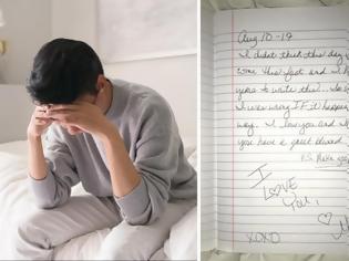 Φωτογραφία για Λυγίζει καρδιές! Tο γράμμα που άφησε η μητέρα του λίγο πριν πεθάνει από καρκίνο