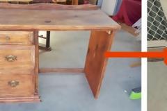 Έκόψε τα πόδια από αυτό το παλιό γραφείο και το γεμίζει με άμμο. Εκπληκτικό αποτέλεσμα