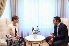 ΣΥΝΑΝΤΗΣΗ ΑΛ. ΤΣΙΠΡΑ ΜΕ ΤΗΝ ΠΡΟΕΔΡΟ ΤΗΣ ΕΣΘΟΝΙΑΣ
