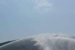 Υδάτινη αψίδα χαιρετισμού στην Π.Υ. Α/Λ Σκιάθου