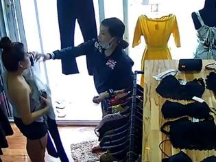 Φωτογραφία για Τι μπορεί να συμβεί από το πουθενά σε ένα μαγαζί με γυναικεία ρούχα [video]