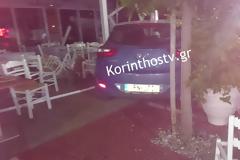 Μεθυσμένος οδηγός έσπειρε τον πανικό - Μπούκαρε με το αυτοκίνητο του σε ταβέρνα και δεν άφησε τίποτα όρθιο- ΦΩΤΟ