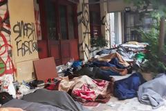 Υπνωτήριο μεταναστών η Πλατεία Βικτωρίας