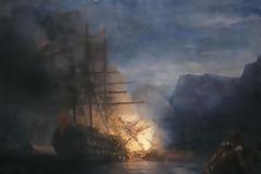 Η πυρπόληση της τουρκικής ναυαρχίδας από τον Κανάρη