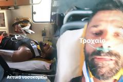 Ταξιτζής χτύπησε και εγκατέλειψε τραυματισμένο τον ηθοποιό Δημήτρη Καμπόλη στο Ικόνιο Περάματος [photos]