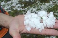 Καταστροφές από χαλάζι στην Καλαμαριά