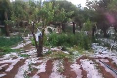 Χαλάζι και μεγάλες καταστροφές στα Τρίκαλα