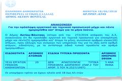 Προσλήψεις 20 ατόμων με 5 ημερομίσθια στο Δήμο ΑΚΤΙΟΥ ΒΟΝΙΤΣΑΣ