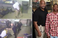 Καρέ- καρέ κρατούμενος με χειροπέδες σώζει τη ζωή αστυνομικού που έπαθε έμφραγμα... [video]